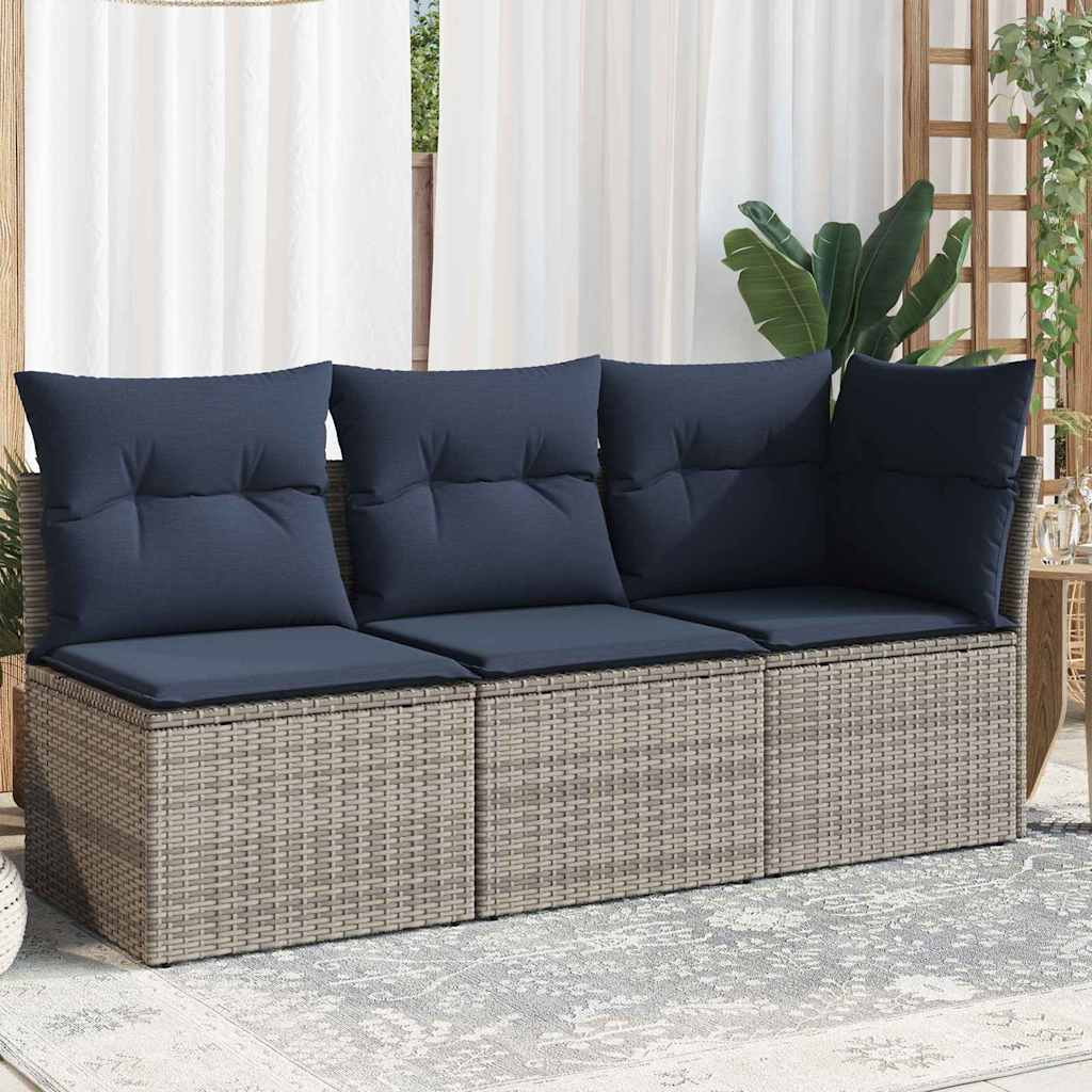 Garden Sofa 8 pcs Grey and beige 172 x 62 x 69 cm Poly rattan